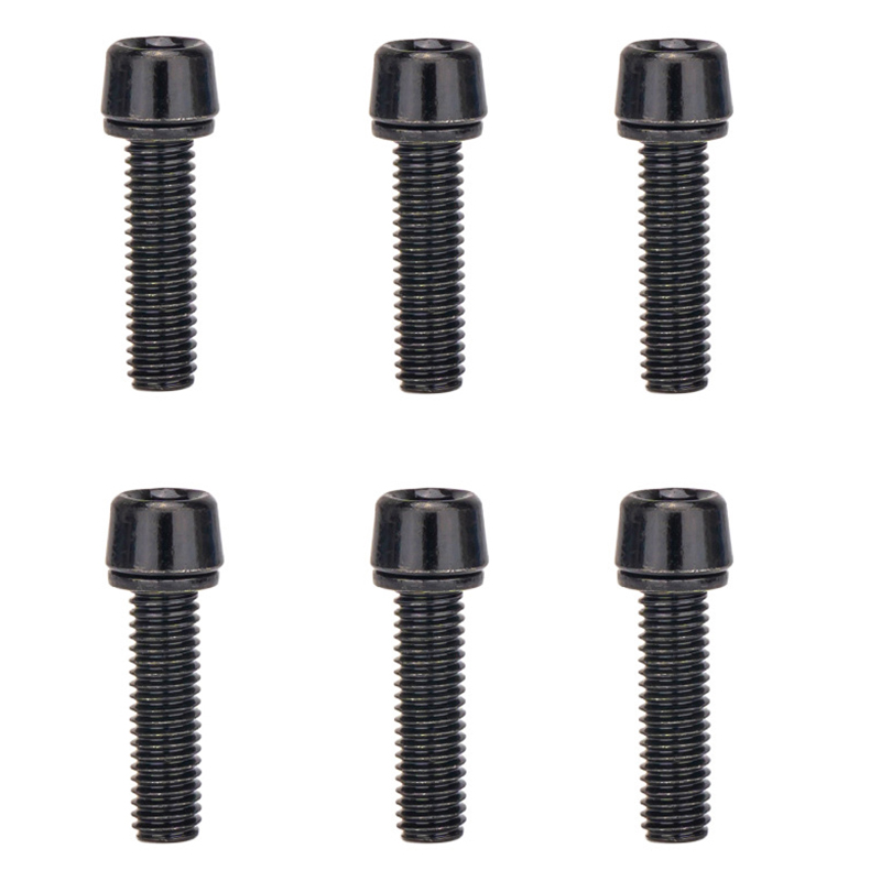 

Ztto GLJM518 6pcs -fahrradstammschrauben Set M5 x 18 mm Edelstahlrad Bike Stamm Schrauben MTB -lenkerstammschrauben - Schwarz
