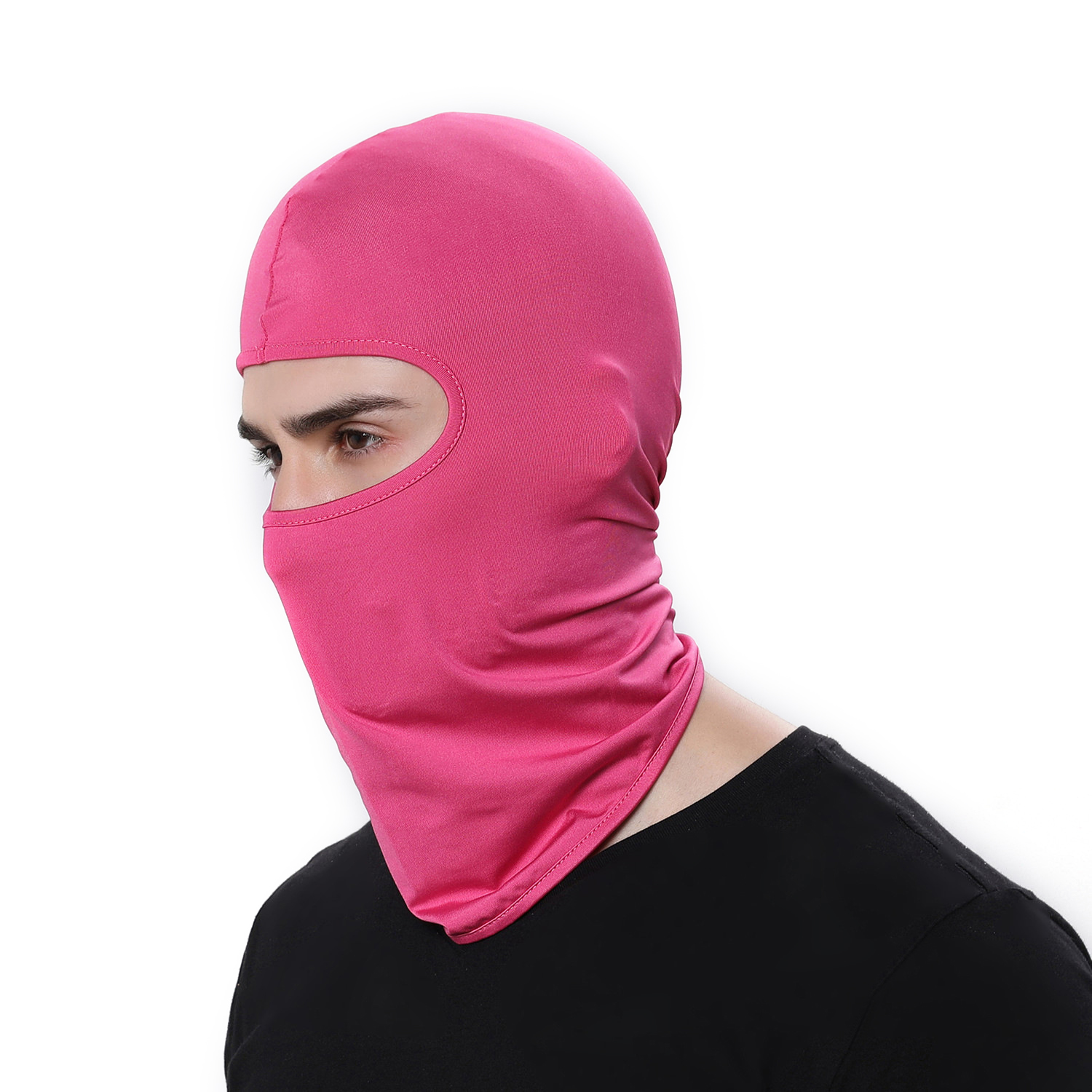 

Feste Farbe Outdoor Radfahren Sonnensicher Winddichtem Kopfbedeckungskappen -wanderschal - Rosa