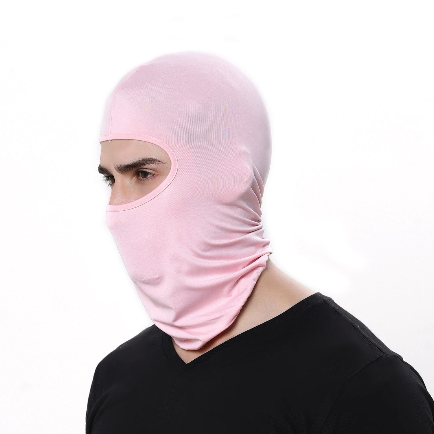 

Feste Farbe Outdoor Radfahren Sonnensicher Winddichtem Kopfbedeckungskappen -wanderschal - Rosa