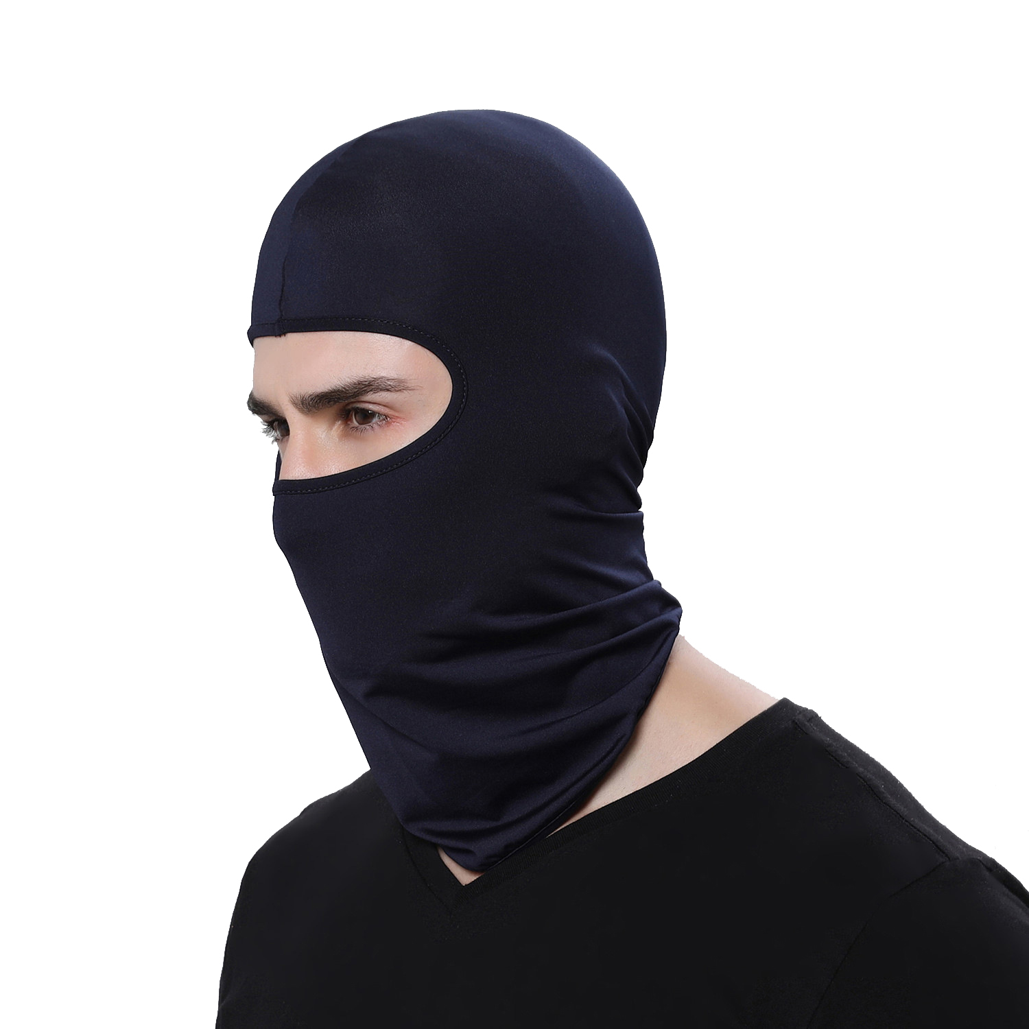 

Feste Farbe Outdoor Radfahren Sonnensicher Winddichtem Kopfbedeckungskappen -wanderschal - Navy Blau