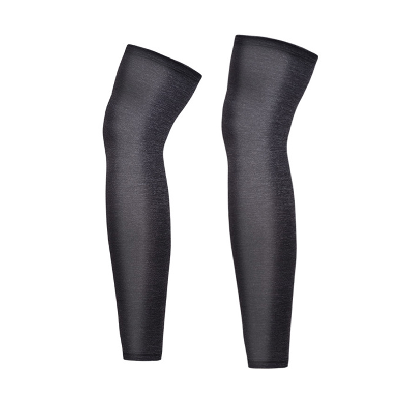 

Anmeilu T003 1 Paar Atmungsaktive Sommersportbeinabdeckungen Ice Seidensonnenschutz Anti-rutsch-beinhülsen - Dunkelgrau / xl