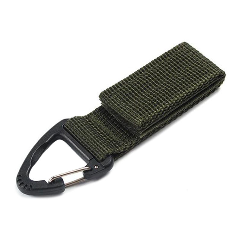 

Taktische Hänge Des Outdoor Nylon -gurtbands Einspeisedreieck Schnalle Hanging Key Ring - Armeegrün