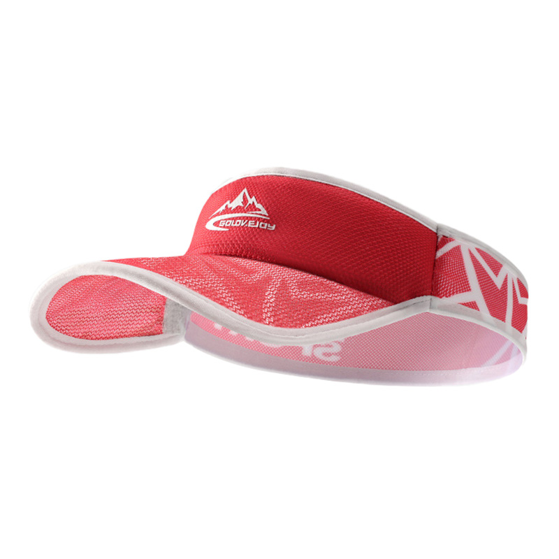 

Golovejoy Rexchi XMZ241 Sommer Sport Sun Visor Hut Mit Handtuch Tuch Atmungsaktives Netz Offener Top -kappe - Rot