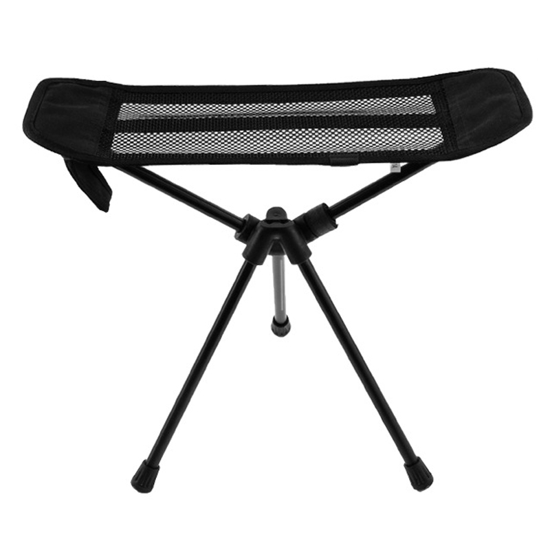 

Outdoor Foot Support Stuhl Freizeit Nickerchen Liege Fußstütze Aluminiumlegierung Mesh Stoff Faul Faul Footstütze - Schwarz