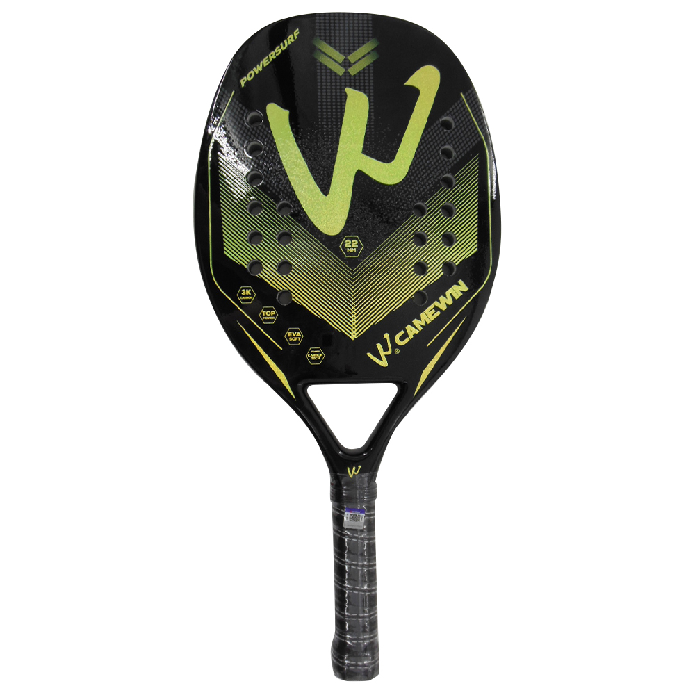 

Camewin 4006 Tennis -paddel Racquet 3K Carbonfaser + Weicher Eva Beach Tennisschläger, Mit Armband + 2 Grip Tape - Gelb