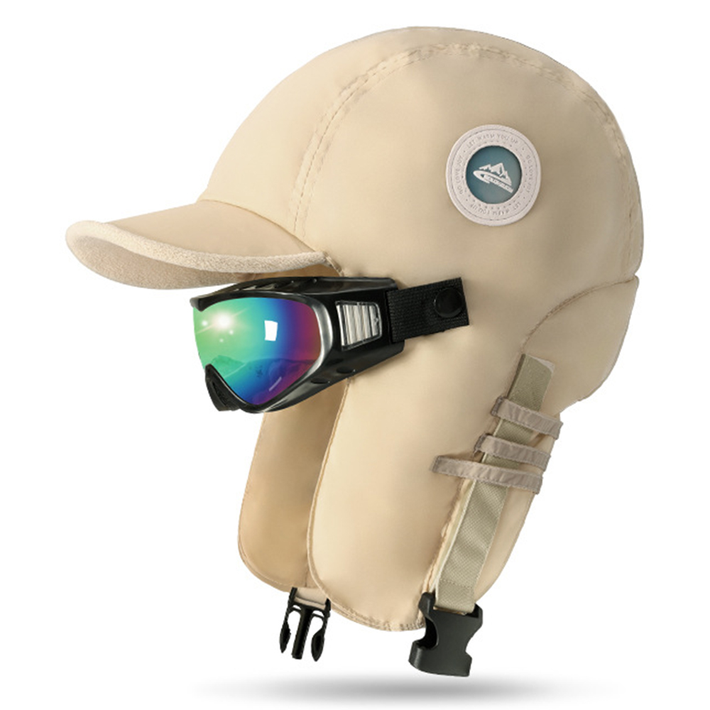 

Golovejoy DMZ88 Winterhut Mit Schutzbrille, Ohrklappen Skischnee Wärmer Trapper Beanie Hut Für Männer, Frauen - Khaki / Gradientenbrille