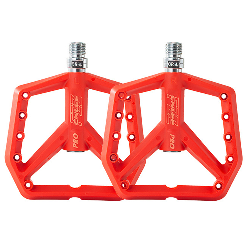 

Enlee F228-pro Ein Paar Nylon-pedallager du Lagerwelle Fahrrad Pedal MTB Cycling Accessoires - Rot
