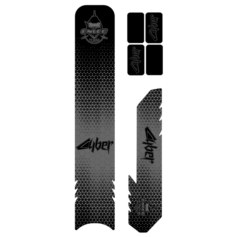 

Enlee -kettenschutzaufkleber Imitation Leder Mountain Bike Frame Protective Decal Set - Gittermuster
