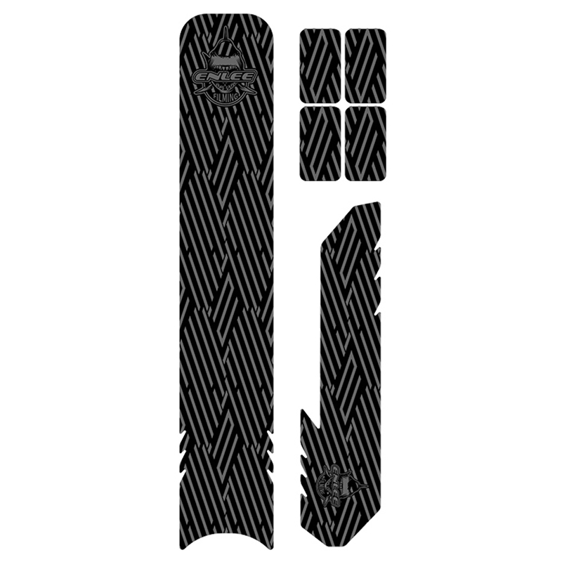 

Enlee -kettenschutzaufkleber Imitation Leder Mountain Bike Frame Protective Decal Set - Streifenmuster