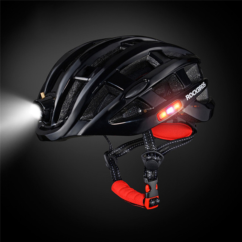 

Rockbros Avant / Côté / Arrière Warnig Casque De Cyclis Léger - Le Noir