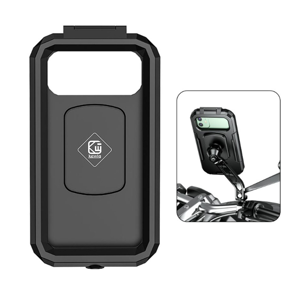 

Kewig M18S Motorrad Touchscreen Wasserdichtes Telefonhalter Fahrrad Fahrrad Rückspiegel-spiegel-telefonhülle, Größe S