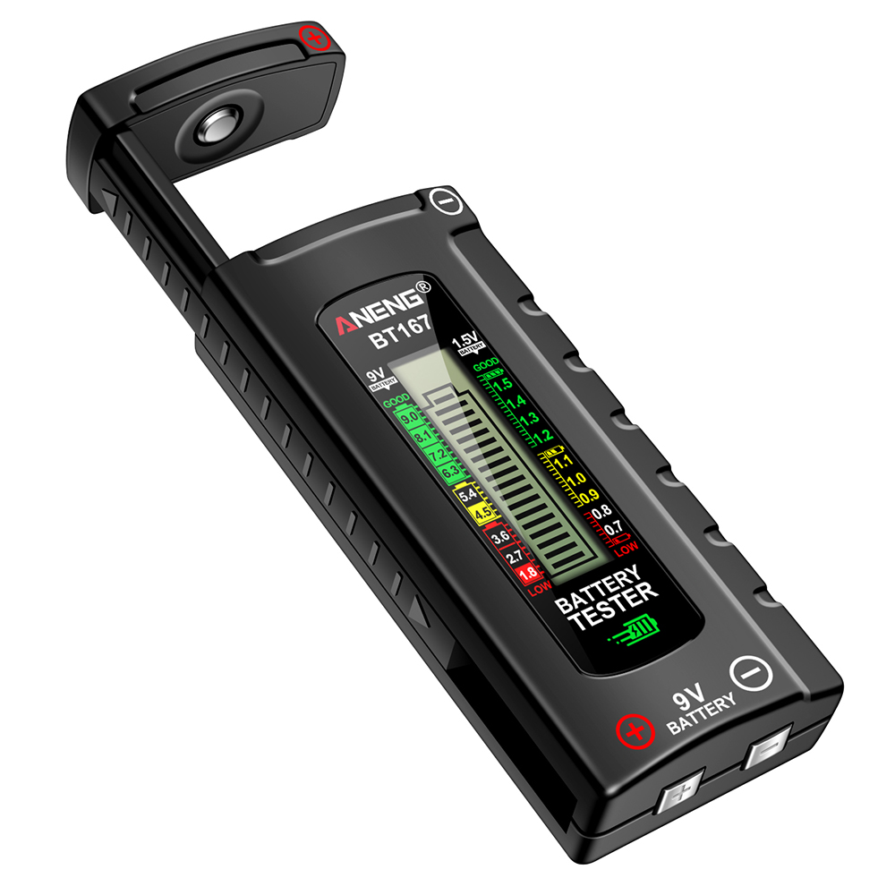 ANENG BT167 Battery Power Tester Analog Bar Display AA AAA Lithium Battery Capacity Tester