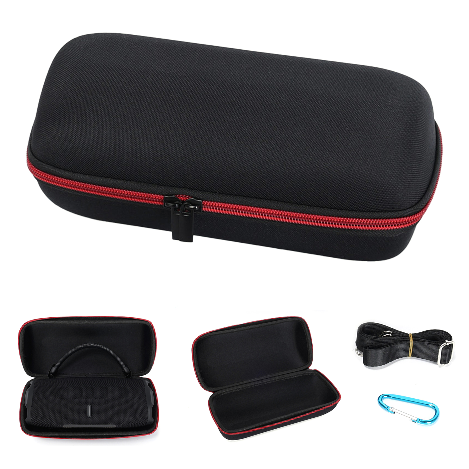For JBL Charge 6 Bluetooth-Compatible Speaker Portable Storage Case Oxford Fabric Carrying Bag with Shoulder Strap