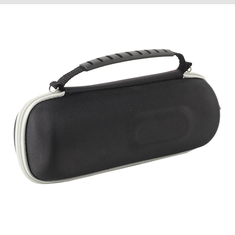 For JBL Flip 7  /  Flip 6  /  Flip 5 Speaker Case Shockproof Storage Bag with Carabiner and Shoulder Strap - Grey Liner