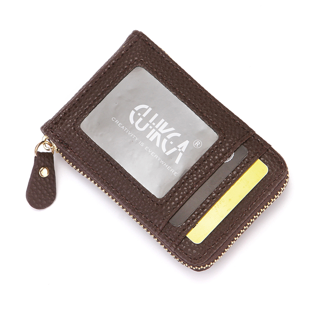 

Culkca HF033 RFID -blockierungskartenbeutel Brieftasche Litchi Textur PU Ledermünze Aufbewahrungstasche - Kaffee
