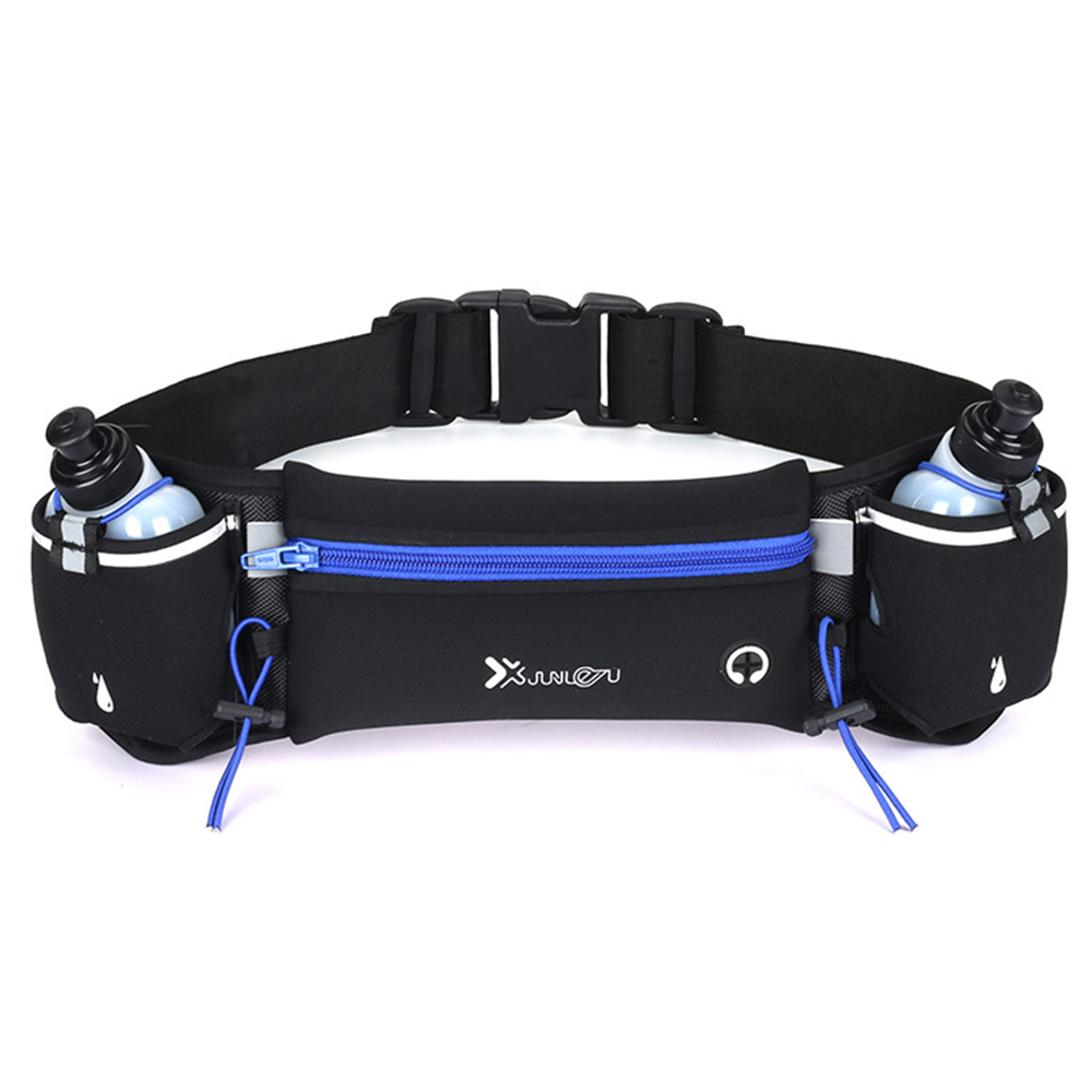 

Junletu Reflektierende Lauf Taillenbeutel Nylon Sport Fanny Pack Mit Zwei Wasserflaschen (BPA Kostenlos, Kein FDA -zertifikat) - Blau