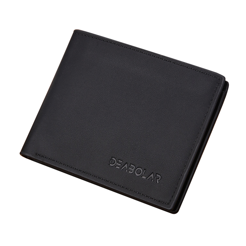 

Deebolar Herren Brieftasche Strukturierte PU Leder -münzkarten -lagerhalter Cash Organizer Beutel - Schwarz