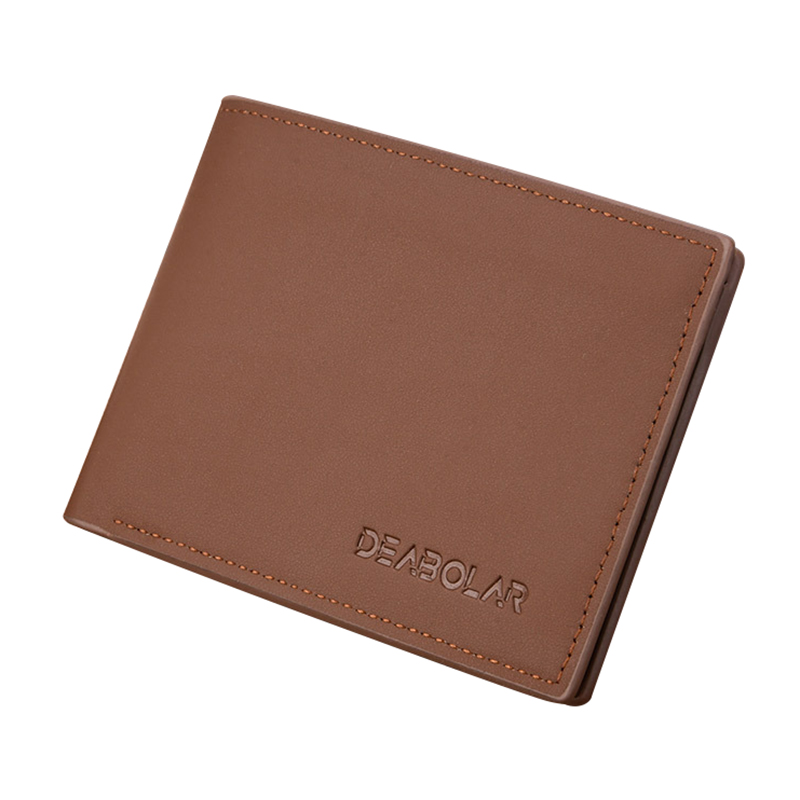 

Deebolar Herren Brieftasche Strukturierte PU Leder -münzkarten -lagerhalter Cash Organizer Beutel - Hellbraun