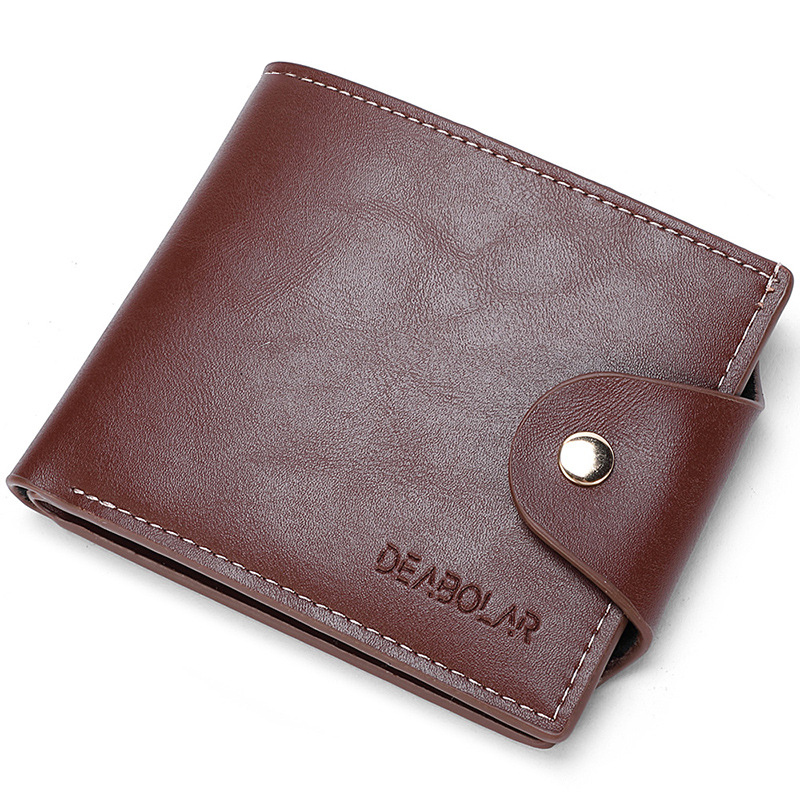 

Deebolar Weiche PU -leder -brieftaschen -münzkarten -lagerhalter Bargeld Organizer Beutel - Braun