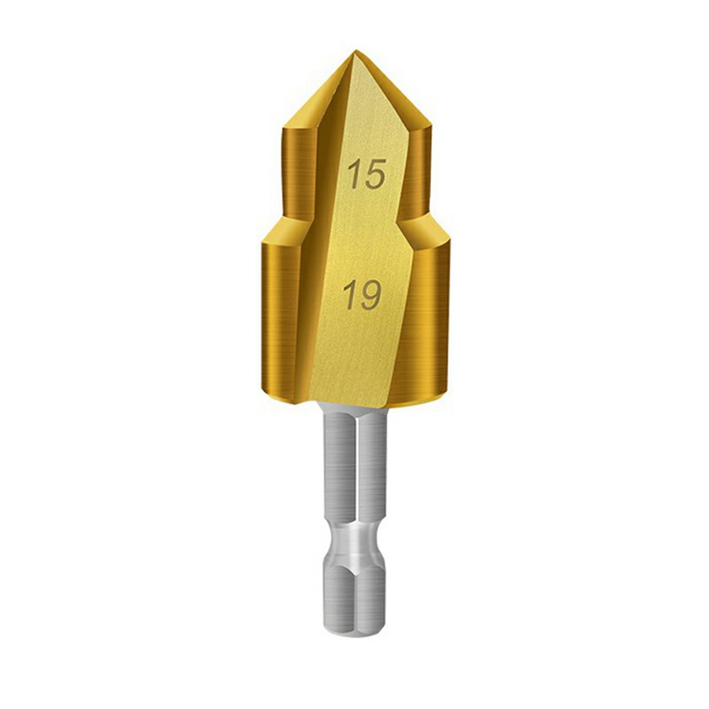 3 Flute 20mm HSS Hex Shank PPR Pipe Reamer Drill Bit Step Drill Hole Opener for Water Pipe Expansion