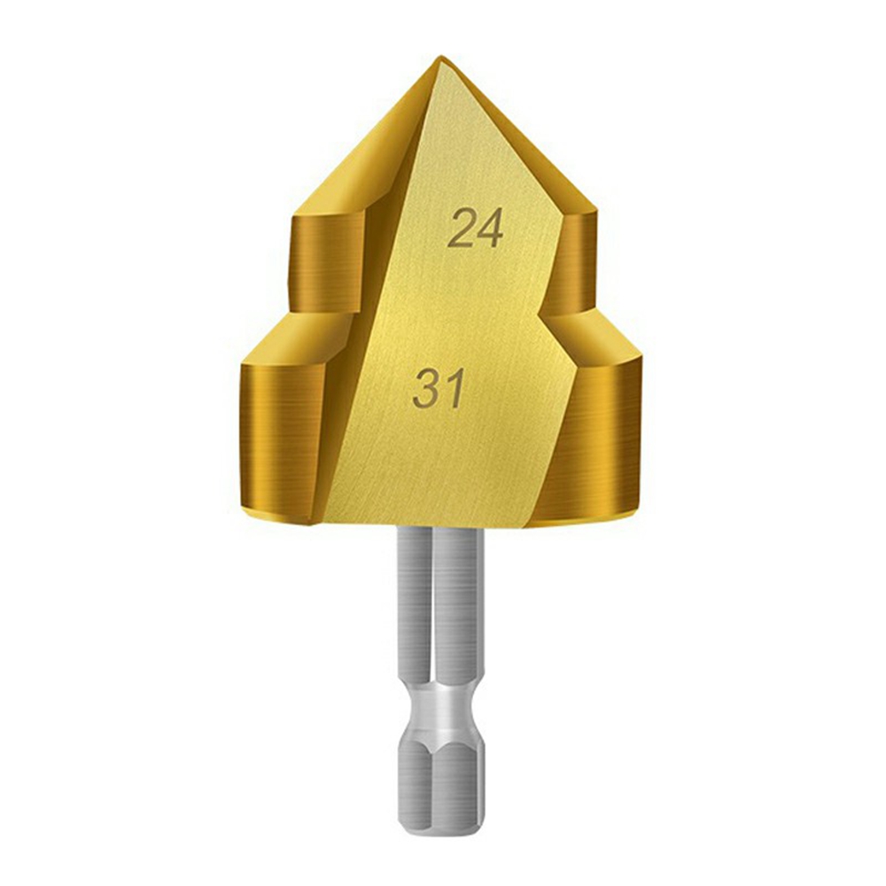 3 Flute 32mm HSS Hex Shank PPR Pipe Reamer Drill Bit Step Drill Hole Opener for Water Pipe Expansion