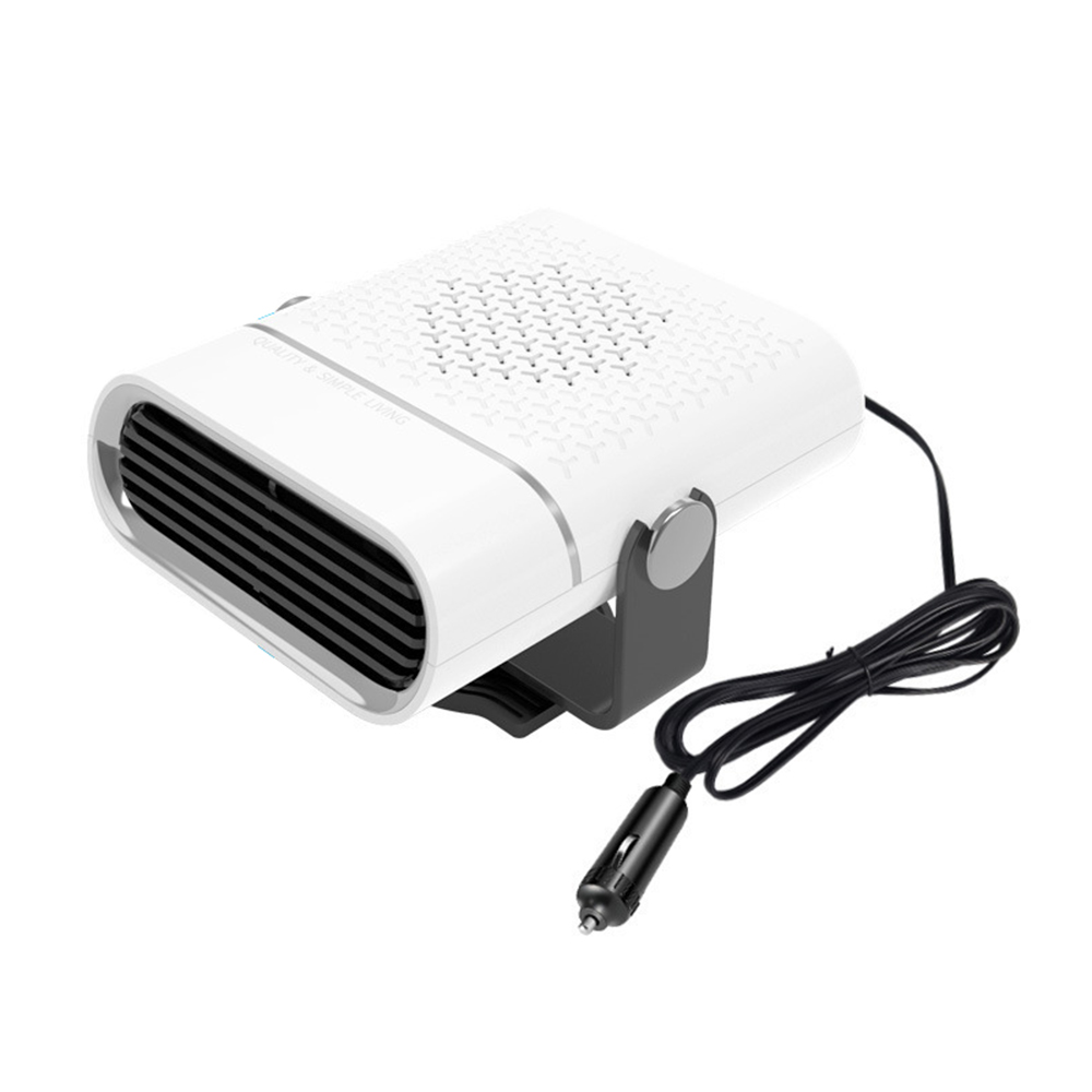 

24 v Tragbar 2-in-1-auto Demister Heizungslüfter Verstellbares Automobilheizungsheizung 150W Fahrzeugheizheizung Kühlerventilatoren - Weiß