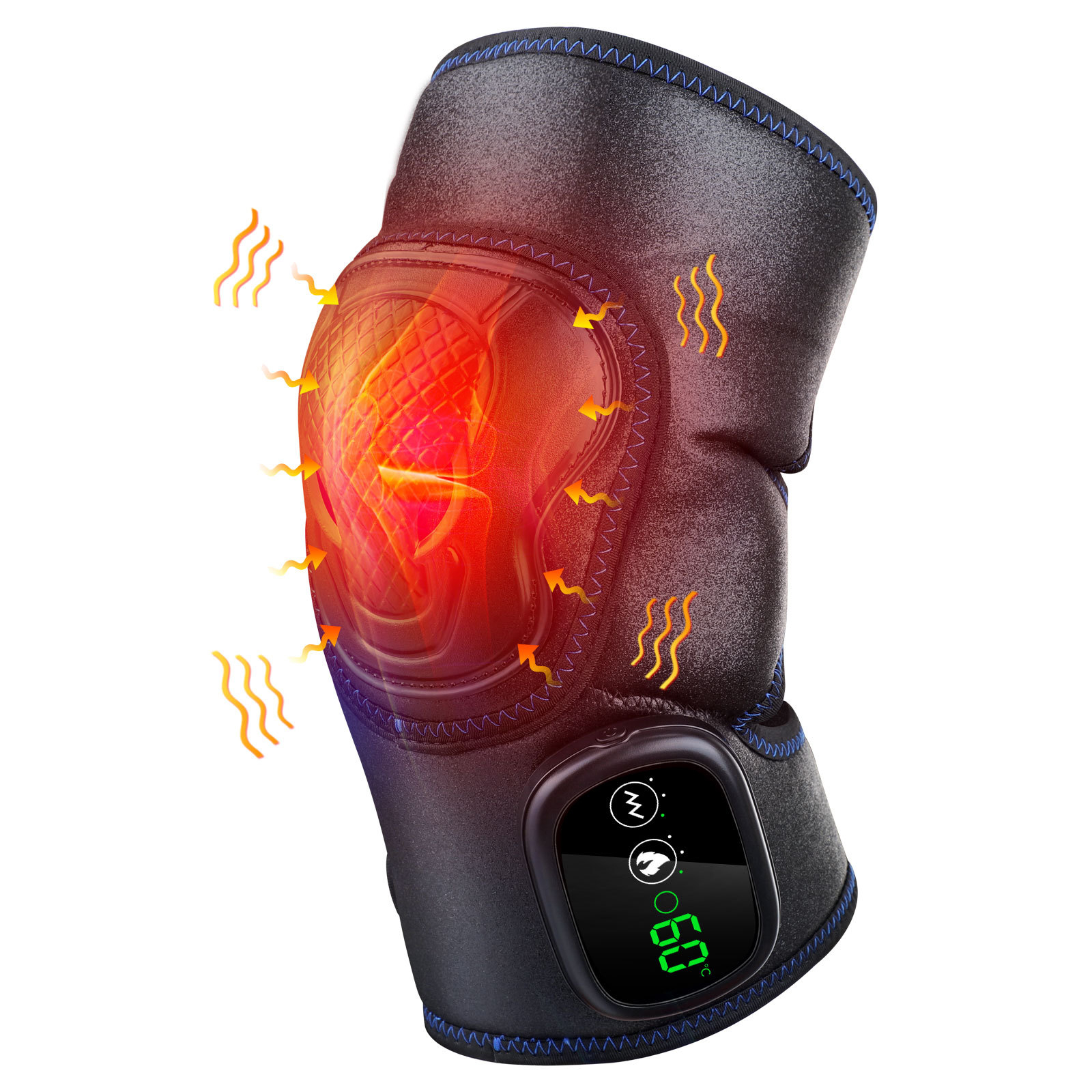

Hailicare Heizungskniescheibe Vibration Erhitzte Kniepackmassager Mit 3 Vibrationen, 3 Heizmodi