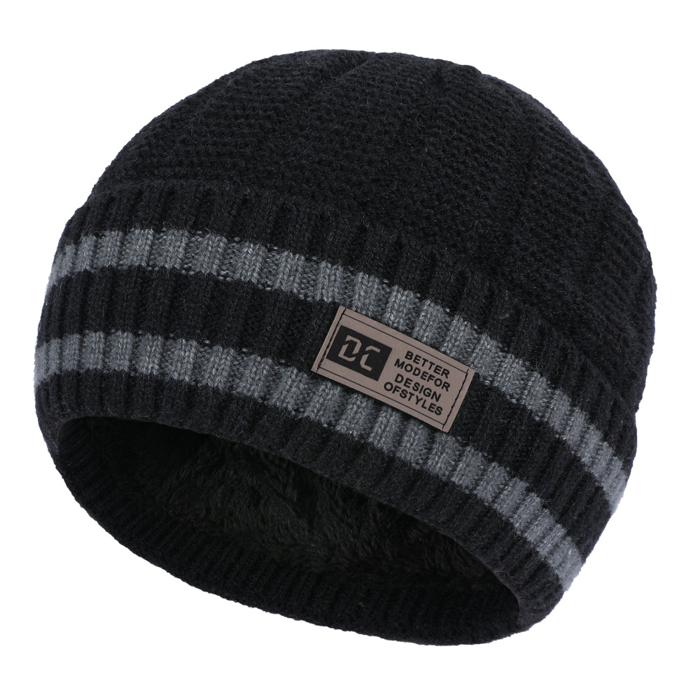 

Mütze Hut Für Männer Frauen Warm Strick Beanie Weiche Warme Hüte Unisex Winter Weicher Hut - Schwarz