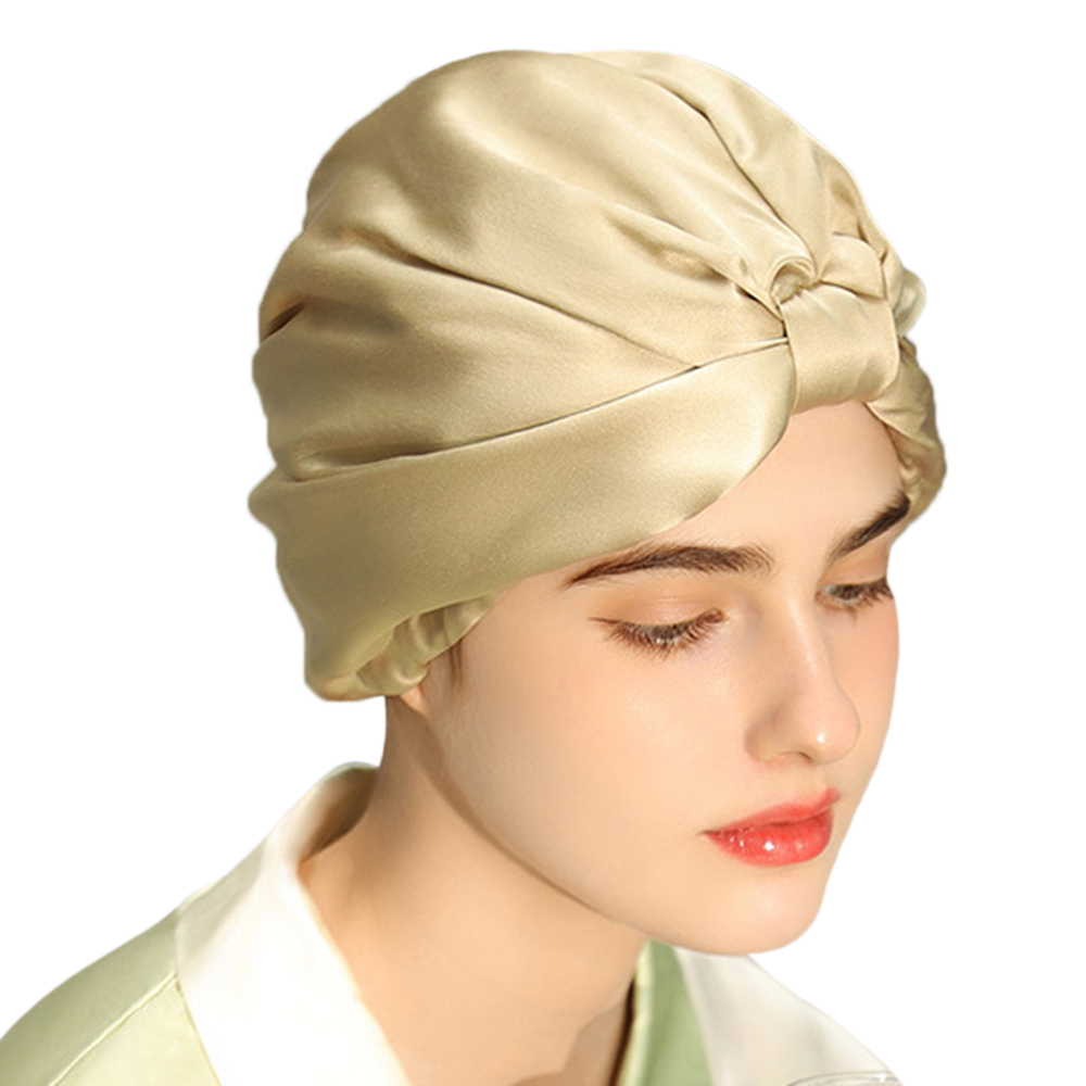 

Golovejoy XMZ244 Dual Layer Mulberry Seidenhaube Für Schlaf, Haarpflegemittel-tadel-freies Haarwickel Für Frauen - Champagner Gold