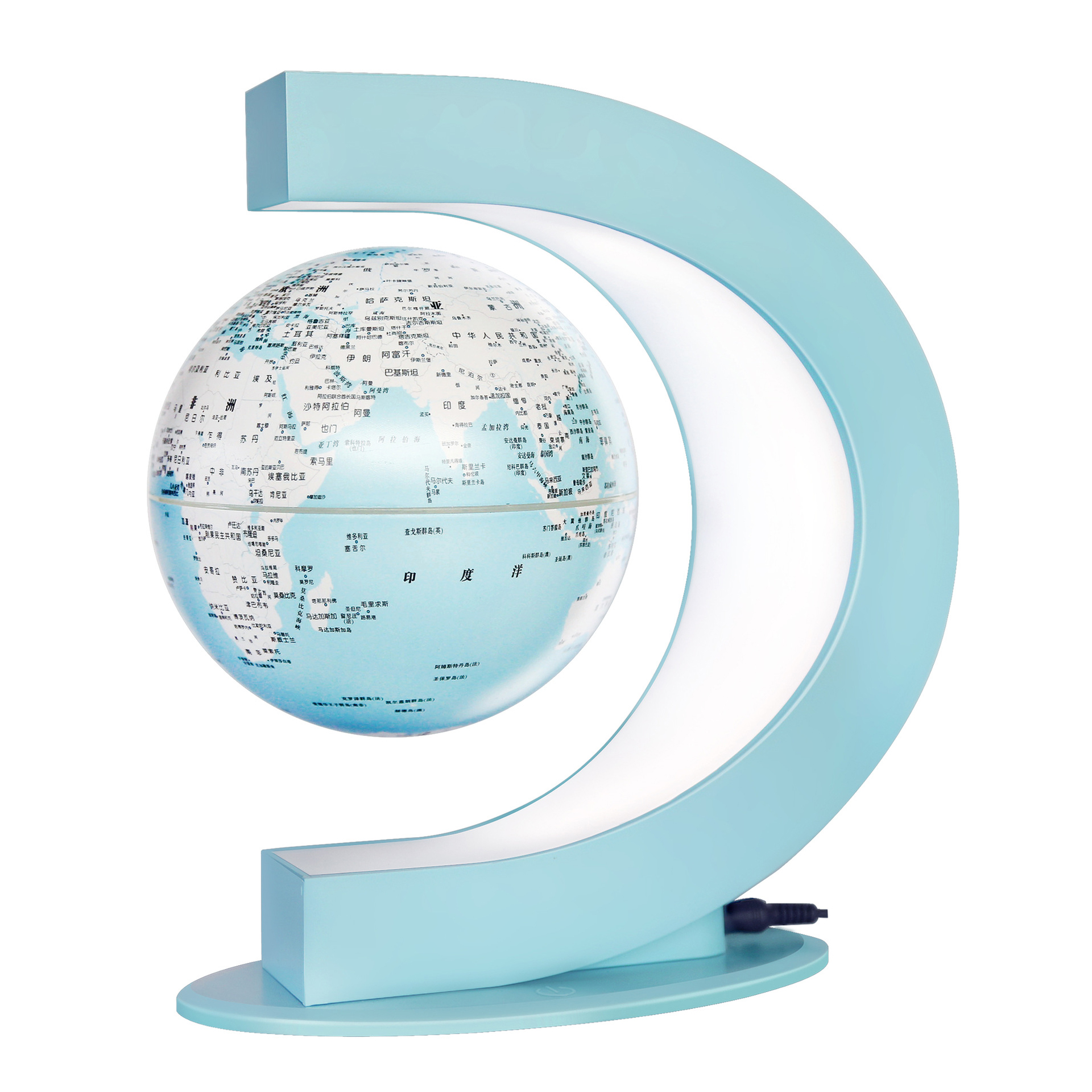 

Magnetisch Schwebende Schwebende Tablette Lampe Globe am Nachttätigkeit Nachtlicht Home Office Dekor (ohne AR) - Blau / US -stecker
