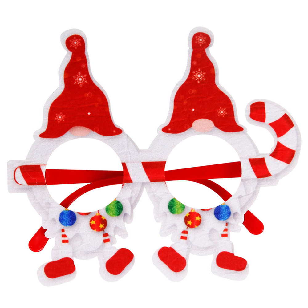 

Weihnachtskinder Brille Rahmen Filz + Plastik Weihnachtsbrillen Kostüm Kostüm Party Supply - Weihnachtsmann Und Krücke
