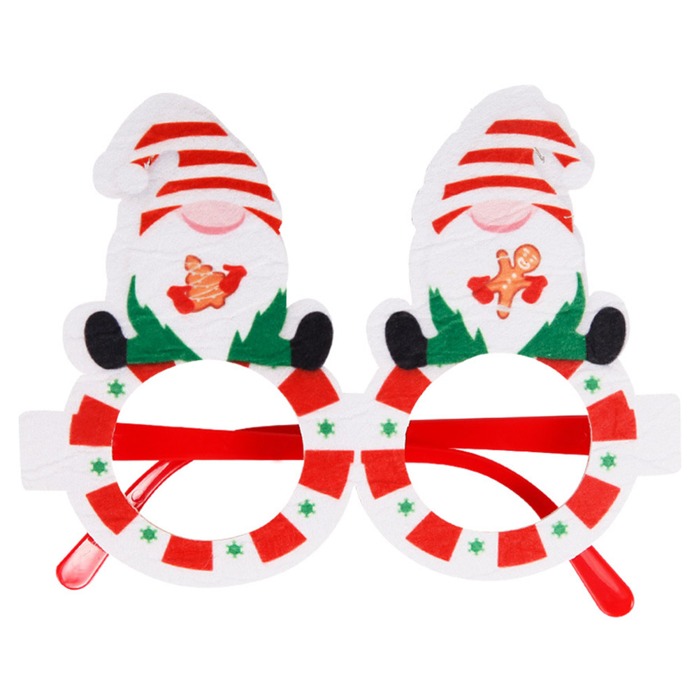 

Weihnachtskinder Brille Rahmen Filz + Plastik Weihnachtsbrillen Kostüm Kostüm Party Supply - Santa Und Lebkuchen