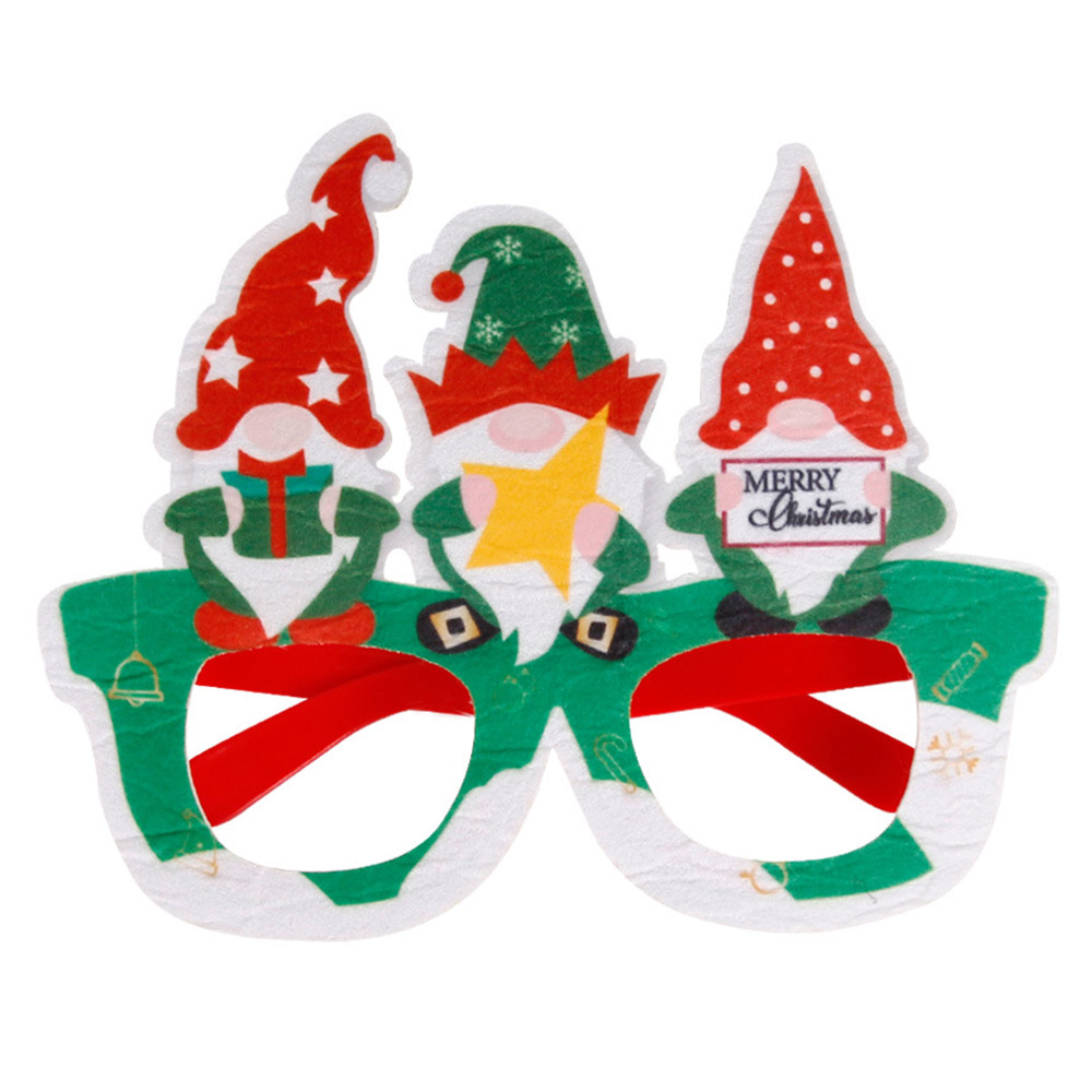

Weihnachtskinder Brille Rahmen Filz + Plastik Weihnachtsbrillen Kostüm Kostüm Party Supply - Drei Grüne Weihnachtsmann