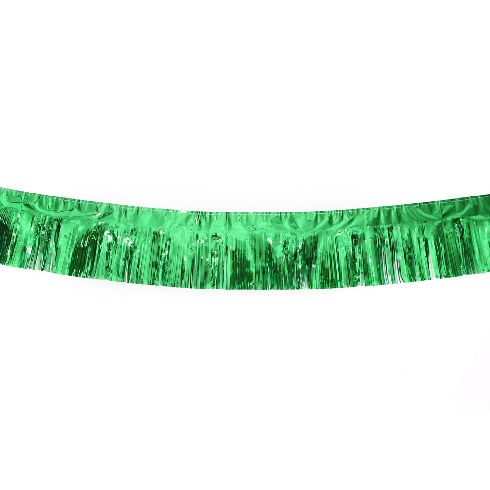 

25cmx2.75m Wand Hanging Fringe Banner Sparkling Quasten Banner Für Hochzeitsgeburtstagsfeier - Grün