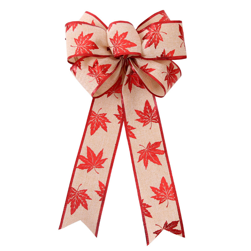 

Weihnachtsbaumtopper Bogenwäsche Large Bowknot Party Garden Home Decor Dekoration - Ahorn