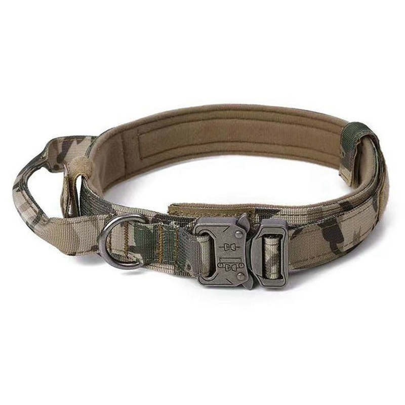 

Taktischer Haustierkragen Nylon Mittelgroße Hunde -leinenkragen Mit Griffriemen - Camouflage L