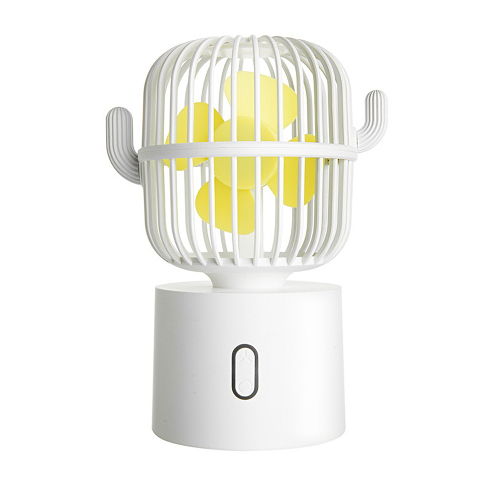 

Cactus Shape USB Cooling Mini Fan Desk Fan with 3 Adjustable Speeds - White