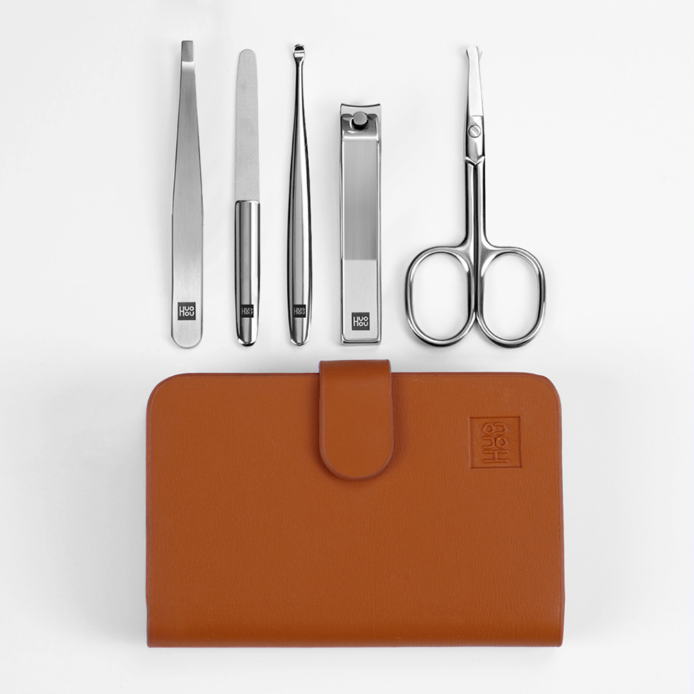 

XIAOMI YOUPIN HUOHOU 5Pcs/Set Stainless Steel Nail Clipper Manicure Tool Set