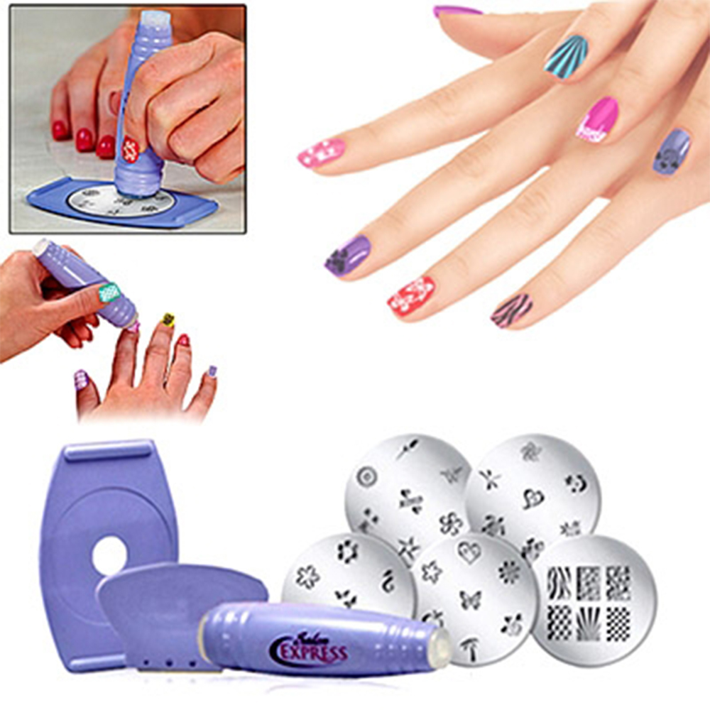 

Марка Для Ногтей Штамп Штамповки Польский DIY MANICURE SCRAPING Design Art Kit Kit