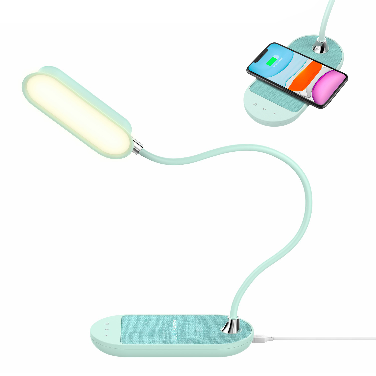 

MOMAX Q.LED Flex Desk Lamp with Wireless Charging Function 10W - Green