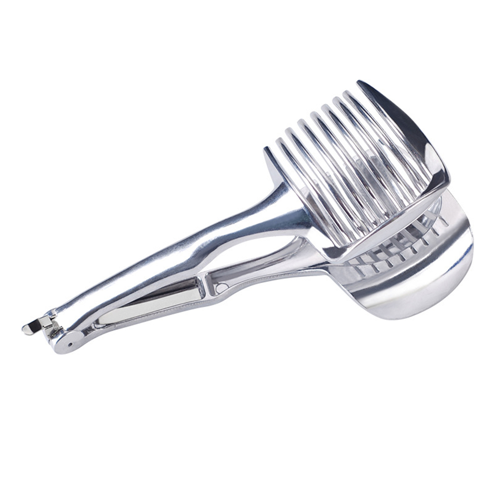 

Aluminiumlegierung Zitronen-slicer-halter Tomatenschneidermesser Runden Obstschneiderhalter Handheld Küchenwerkzeug (keine FDA, Bpa-frei)