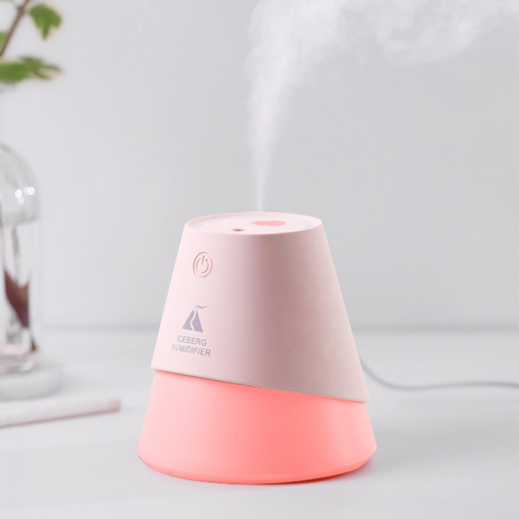 

230ml Mini Portable Humidifier USB Colorful Night Light - Pink