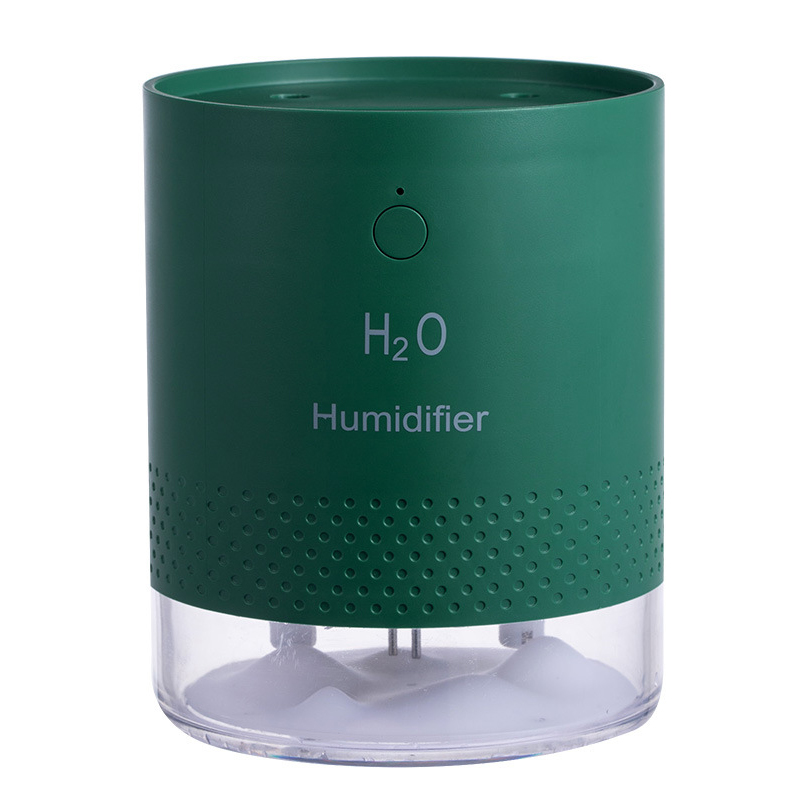 

J905 650ml Heavy Mist Spray Humidifier Lightweight Aurora Humidifier Household Portable Essential Oil Diffuser with Colorful Light - Green