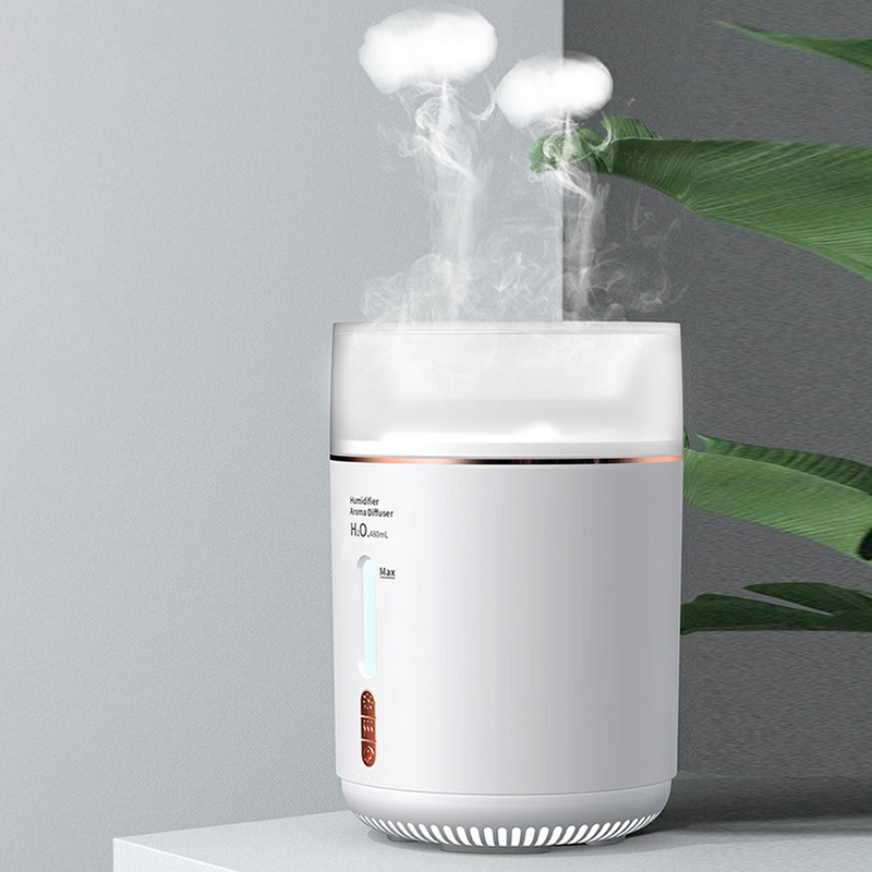 

Creative Jellyfish Humidifier Dual Mist Outlet Mute Home Aroma Diffuser Fine Mist Maker with Night Light - Japanese Plug