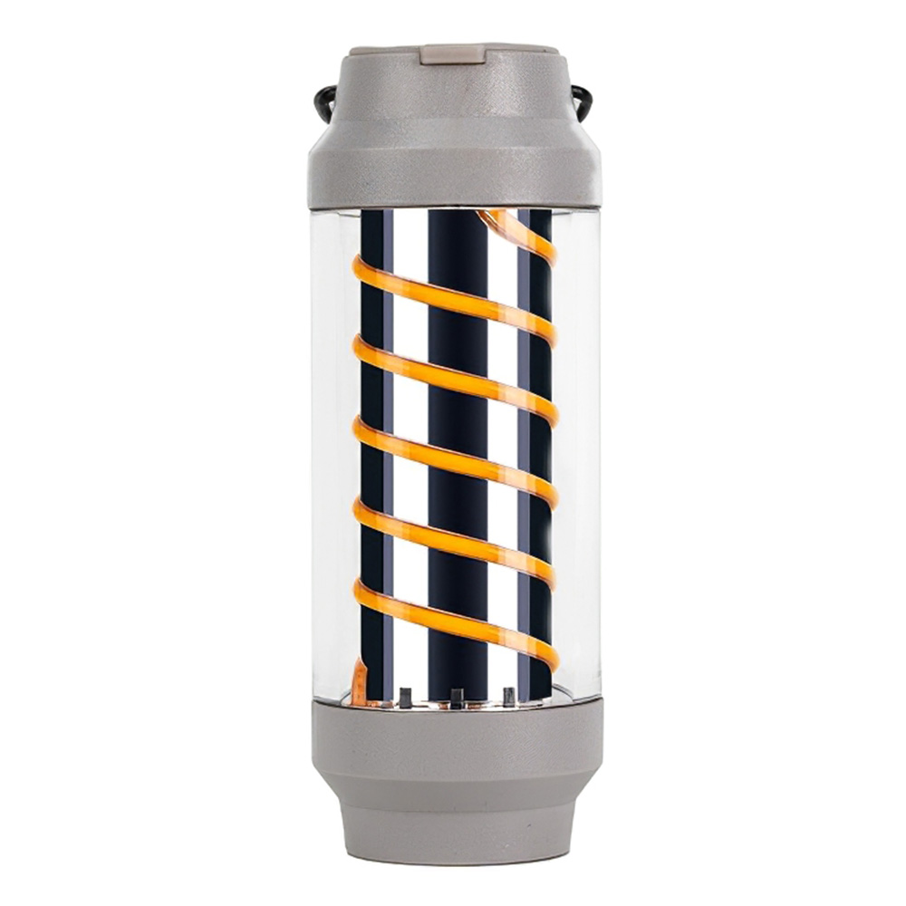 

Wiederaufladbare Outdoor -camping Spiral Light Water of Celt Lantern Hanging Lampe - Hellgrau