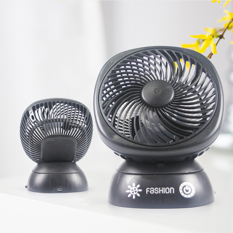 

Rechargeable Desk USB Fan with 2 Adjustable Speeds for for Home and Office - Black