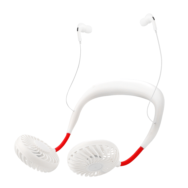 

Креативные 2-в-1 Bluetooth-наушники, Висит Вентилятор Шеи - Белый