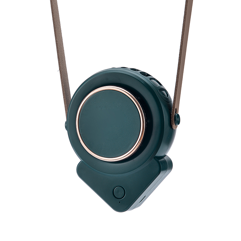 

Portable USB Charging No Leaf Mini Cooling Fan Summer Hanging Neck Desktop Quiet Fan Cooler - Green