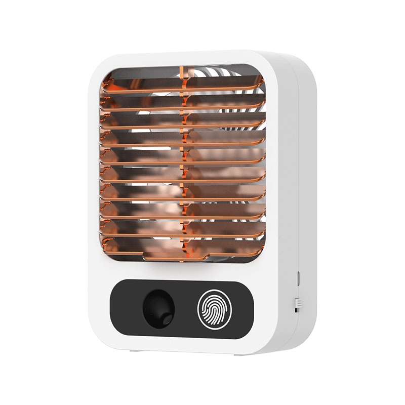 

Mini Desktop Air Cooler USB Rechargeable Humidifier Mist Diffuser Air Conditioning Cooling Fan - White