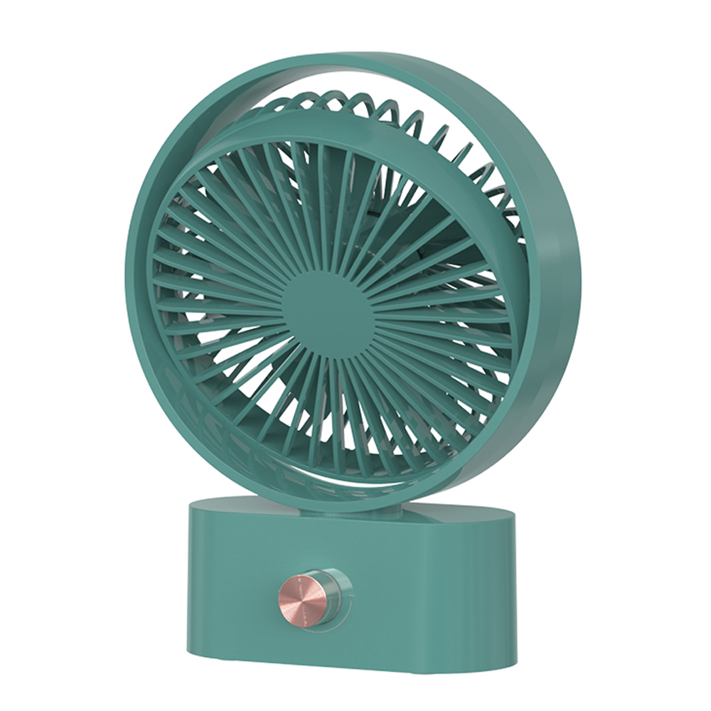 

F45 USB Rechargeable Rotation Desktop Fan Cooler Summer Home Office 10-Speed Cooling Fan - Green